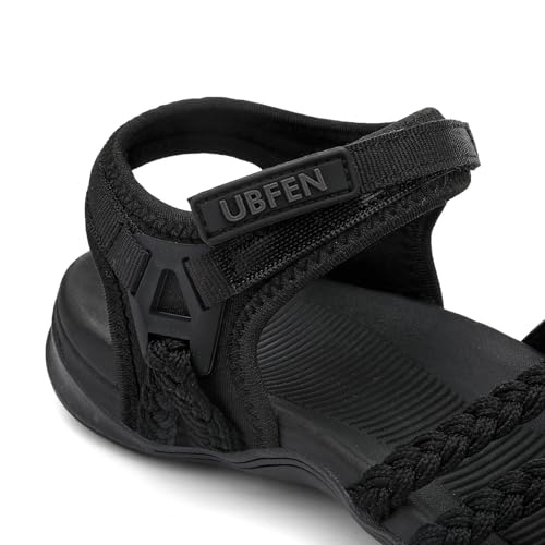 Image of UBFEN Womens Hiking Comfortable Sport Sandals Outdoor Walking | Casual Lightweight Water Sandals with Adjustable Straps Arch Support for All-day Wear, Beach, Vacation, Adventure, Camping