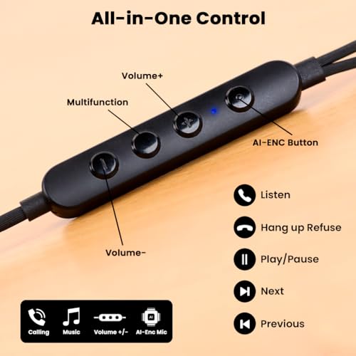 Image of AUDIOCULAR C08 Type-C IEM Upgrade Cable with HD Mic, AI-ENC Noise Cancellation with CB1300AU DAC, 4-Core Copper Wire 0.78mm Connector,Compatible with Type-C Phones & Earphones
