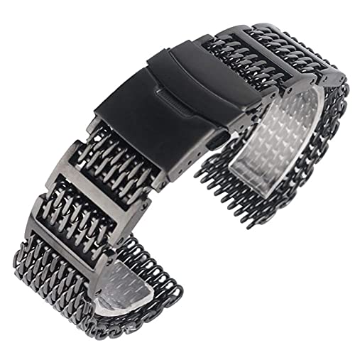Bracelet de montre noir en acier pour accompagner vos tenues de bureau
