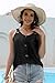 Disamer Tank Tops for Women 2026 Vacation Summer Spring Outfits Lace V Neck Button Down Loose Fit Sleeveless T Shirts,LIU Black,Medium