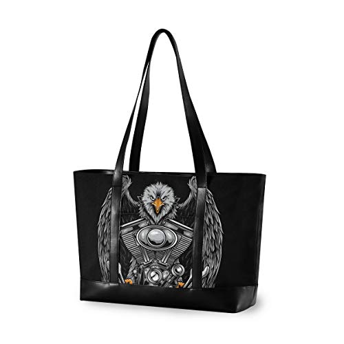 Hawk Bikers Society Laptoptasche für Damen, 15,6 Zoll (39,6 cm), Segeltuch, große Laptop-Tragetasche für Arbeit, Schule, Business, Computertasche für