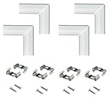 Muzata 4 Pair Led Channel Corner,8.5x18mm L-Shape Adaptor Connector Suit for Muzata U102 LED...