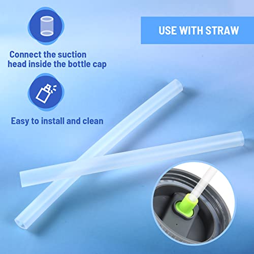 Mijayenv 2Pack Wide Mouth Mason Jar Lids With Straws Leak-Proof Airtight Seal Mason Jar Straw Lids For Mason Jars Wide Mouth Reusable Canning Lids For Drink,Store(Jars Not Included) (Green And Blue) #TOP3