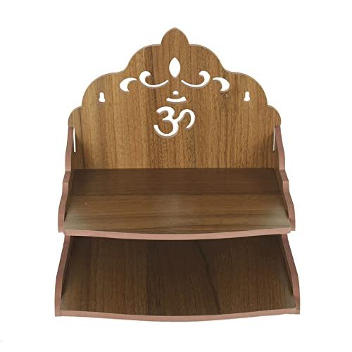 CrazyInk Beautiful Hand Made Pooja Mandir/Wooden Wall Mounted Hanging Temple for Home/Office/Factory/Festivals/Gifting Purpose (D8) 1