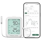 Freshliance Room Thermometer Indoor, Bluetooth Temperature Humidity Sensor, Refrigerator Freezer Thermometer, Digital Remote Temp Monitor Sensor with Smart APP, BlueTag TH30R-I(1 Temp&Humidity Probe