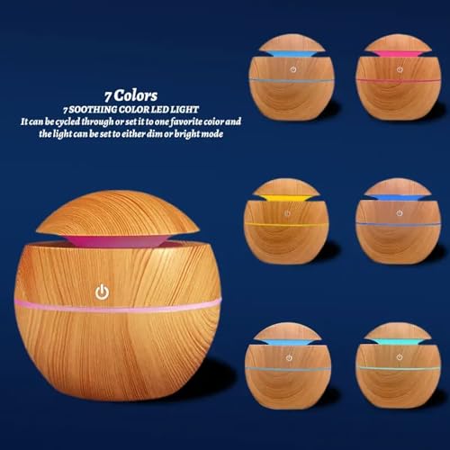 Difusor aromático eléctrico con luz LED y humidificador 130ml miniatura 3