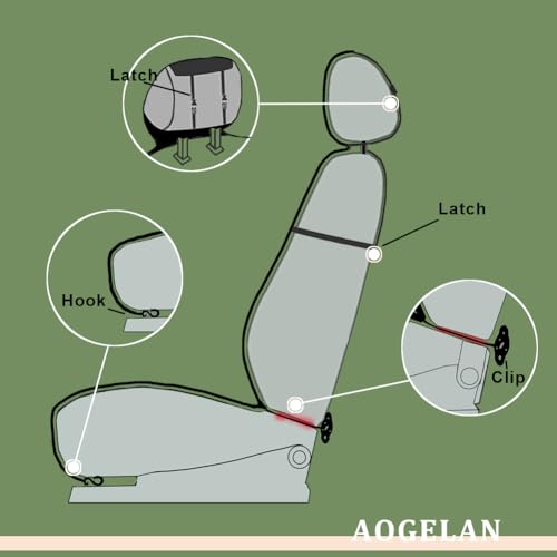 Image of AOGELAN Fluffy Sheepskin Car Seat Cover Long Wool Seat Cover Wolf Tipped