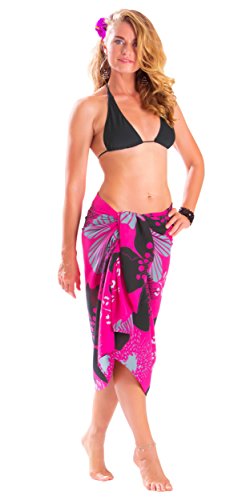 Womens Hibiscus Flower Swimsuit Sarong4