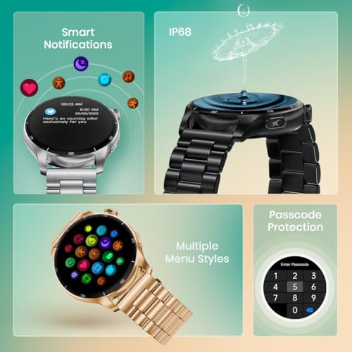 Image of Fastrack Dezire FX1 PRO Fashion Smart Watch, 1.43 inch AMOLED, 466*466 Pixel Resolution, SingleSync BT Calling, AI Voice Assistant, 100+ Sports Modes & Smartwatch Faces, Upto 5 Day Battery, IP68 (Sliver)