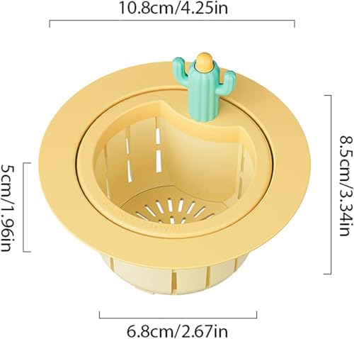 Colador para fregadero de cocina con cesta automática y espaciador miniatura 2