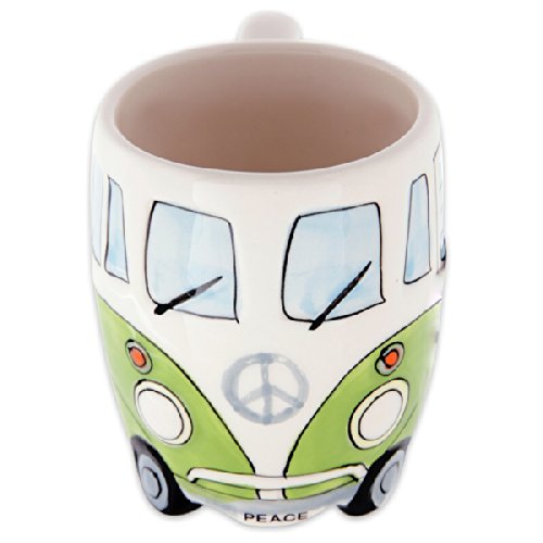 Volkswagen - Green Ceramic Shaped Coffee Mug / Cup (VW Camper Van / Bully / T1)