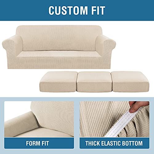 Housse de canapé jacquard extensible de qualité supérieure avec ses housses de coussin