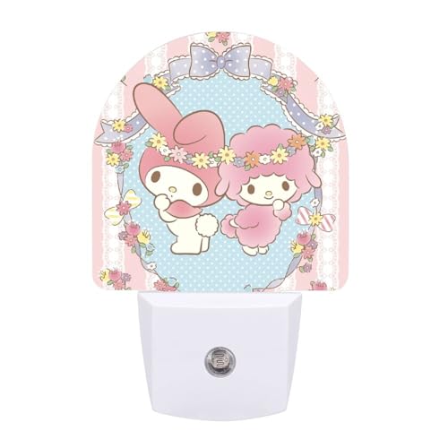 ナイトライト マイメロディ センサーライト LEDライト 足元灯 枕元ライト ベッドサイド コンセント式 おしゃれ 夜の光 省エネ 寝室 洗面所 子供部屋