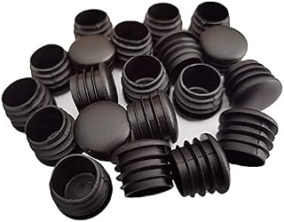 Round Plastic Plug, 20 PCS Black Tubing End Cap Plug Chair Glide Round Pipe End Cap Furniture Chair/Leg Pipe Cover Insert (1 Inch)