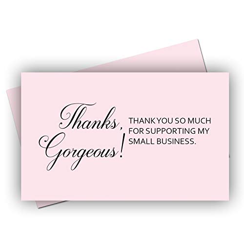 None Brand 50 Thank You For Supporting My Small Business Cards, Small Business Thank You Cards, Handmade Goods, Gift Shop Package Inserts(2 X 3.5 Inch)