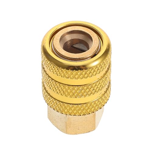 PRETYZOOM Copper Air Chuck with Quick Connect Design for Secure Tire Inflation Efficient Hose Connector for Car and Motorcycle Emergency Use