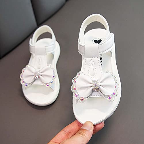 Girls Kids Bow Leather Sandals Foam Sole Non Slip Wide Shoes Baby Girl Summer Outdoor Water Barefoot Hook Loop Sandals4