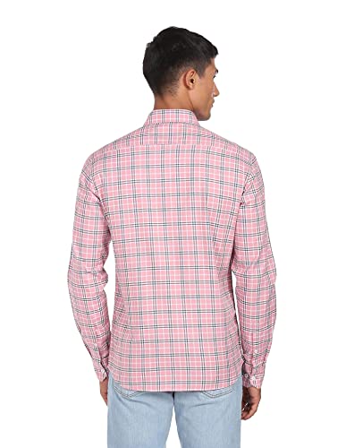 Image of Arrow Men's Cotton Plaid Slim Fit Shirt
