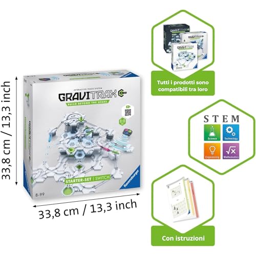 Gravitrax Starter Set Switch 150 Pezzi | Rompicapo Bambini Con Le Biglie | Giochi Bambino 8 Anni Maschio e Femmine | Giochi Per Bambini Compatibili Con Tutti I Gravitrax - Lego - Immagine 1