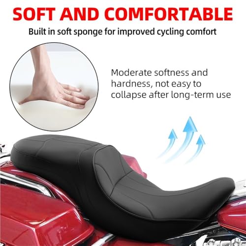 Cojín de asiento dos plazas para motocicleta Touring Electra Glide Ultra Classic 3