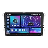 Android 15 Car Stereo Radio 4+64GB Compatible for V-W Golf MK5/MK6 J-etta/SEAT S-Koda | 9-inch Touchscreen Head Unit | Wireless for CarPlay Android Auto | GPS Bluetooth Mirror Link