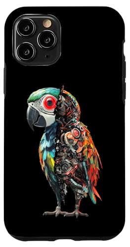 �ʔ����I�E�����{�b�g�������D�ƃT�C�{�[�O�I�E�����{�b�g Robot Parrot Lover Cyborg AI �X�}�z�P�[�X iPhone 11 Pro �p