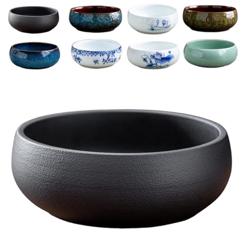 Vaso per fiori a forma di loto, vaso in ceramica per interni ed esterni, semi di loto bonsai, vaso idrico per loto da interno, adatto per piante idroponiche grasse (Tipo F)