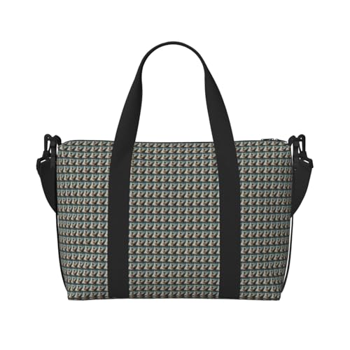 Bolso de mano de viaje amplio y ligero con estampado de barco vikingo