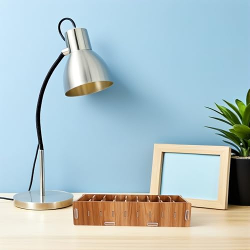 Tarjetero de madera con divisor desmontable contra el caos de notas 7
