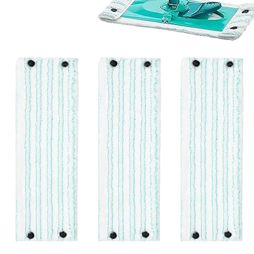 3 Stück Bodenwischer Ersatzbezug, Wischmopp Bezug Kompatibel Mit Leifheit Twist M Micro Duo, Wischbezüge Ersatz Mikrofaser Ersatzbezug für Böden