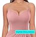 VFSHOW Womens Sexy Formal Prom Ruched Hight Slit Spaghetti Strap Maxi Dress Sweetheart Cocktail Wedding Guest Glitter Fitted Bodycon Evening Long Gown (Pink, Small) 11181 PIK S