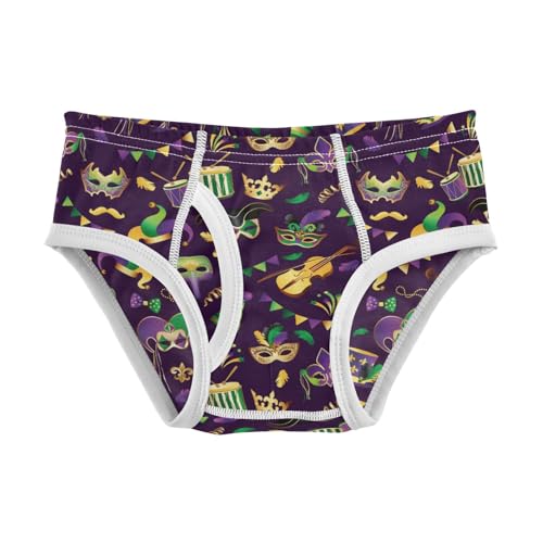 Boys' Exclusive Briefs Toddler Underwear 95% Combed Cotton Boxerbriefs 2T Mardi Gras Mask Instrument 9
