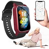 YhsPkAh Montre Anti-Chute pour Personnes âgées avec GPS/Bouton...