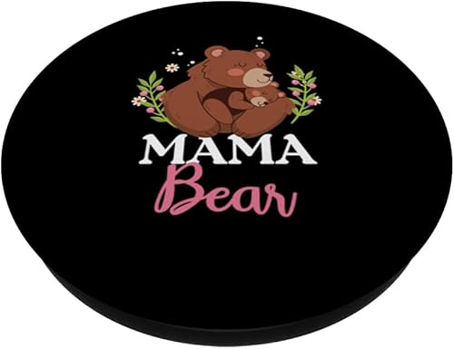 Miniatura 2 de Bear Mama  Lindo oso con cachorro  PopSockets PopGrip intercambiables para el día de la madre
