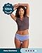 saalt Teen Brief Period Underwear - Leakproof Menstrual Underwear for Teen Girls - Nylon-Spandex Blend - Full-Coverage Comfort - Machine Washable - Heavy Absorbency - 13-14 (L) Violet Sky