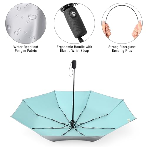 Image of G4Free UPF 50+ UV Protection Large Travel Umbrella 46 Inch Auto Open Close Windproof Sun Blocking Umbrella