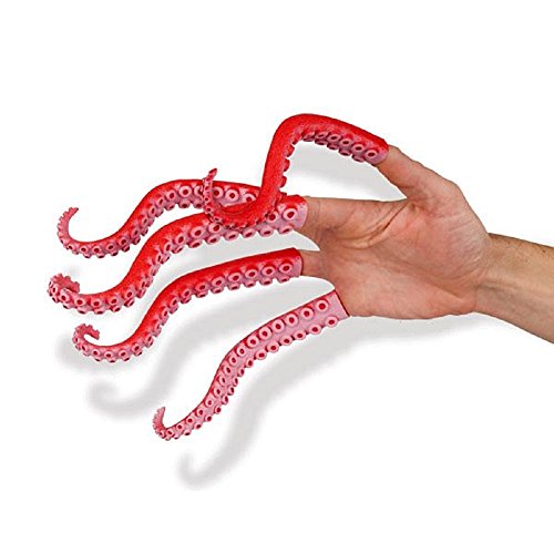 Set of Ten Rubber Finger Tentacle Squid Octopus Puppets - //coolthings.us