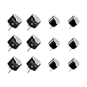 BETAFPV Super Loud DC 5V Active Alarm Buzzer Beeper Tracker 2 Terminals Electronic Continuous Sound Buzzer 12X9.5mm and 9X5.5mm for FPV Racing Drone