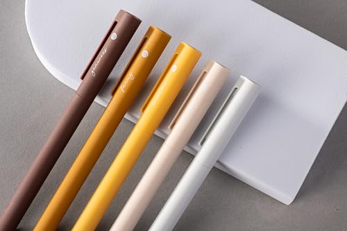 Image of DIVERSEBEE Gel Ink Pens Assorted Colors, 0.5 mm Fine Point, Bible Pens No Bleed Through with Cute Fine Tip, Bible Study Journaling Supplies Set, 5 Pack (Brown)