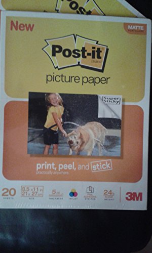 Post-it photo paper 20 feuilles format A4 mat pour impression jet d'encre