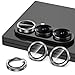 Avocase for Samsung Galaxy Z Fold 7 Camera Lens Protector, Individual Metal Ring Tempered Glass Lens Cover, [Strong Adsorption] Scratch Resistant Ultra-Thin HD Clear Lens Cover, 1 Set-Black
