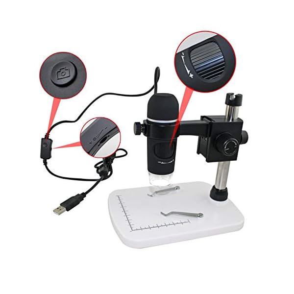 Digitales Mikroskop, 5 MP, USB-Mikroskop, 8 LED-Leuchten, Handmikroskop, 1080P Mikroskop-Kamera mit professionellem… – Bild 7