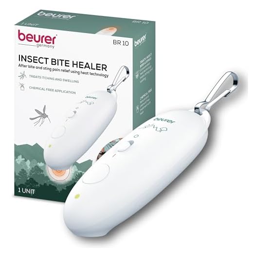 Beurer BR 10 Insektenstichheiler, zur Behandlung von Insektenstichen und -bissen, Stichheiler gegen Juckreiz und Schwellungen, extra kleiner Wärmestift mit Karabinerhaken