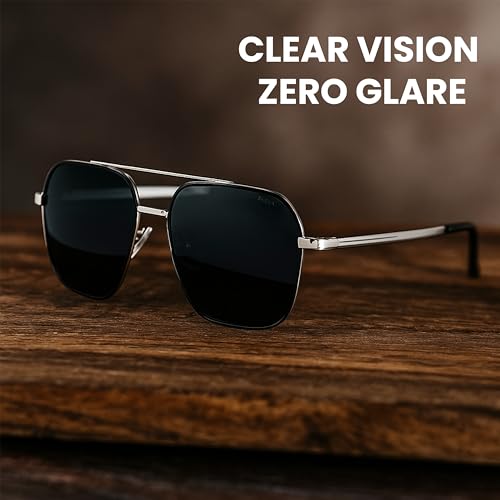 Image of SNDIA Polarized Full Rim Square Sunglasses | Premium Frame for Men & Women | UV400 Protection for Driving, Outdoor Activity (Classic Sunglass)