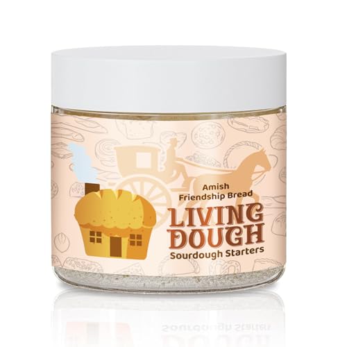 Image of Living Dough - 55 Year Old Amish Friendship Sourdough Starter Culture - Sweet and Organic Sourdough Starter for Baking - For Artisan Bread, Pizza Dough, Waffles & More