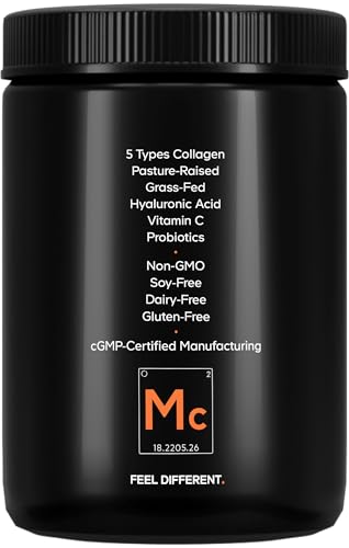 Codeage Multi Collagen Peptides Black Edition—5 Types + Probiotics & Hyaluronic Acid, Unflavored 10.58oz — view 9