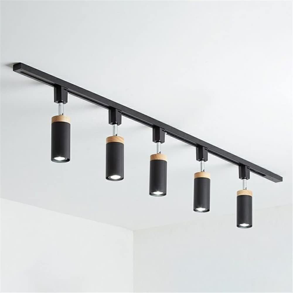 Kit d'éclairage à rail LED à 2 lumières, spot tubulaire moderne semi-encastré avec tête pivotante flexible pour mettre en valeur le meuble de comptoir de cuisine - Gris - 5 luc