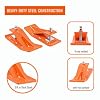 Doppy 2Pcs Tractor Bucket Edge Protector, 3/8'' Thick Snow Skid Tamer, Hex Lock Nuts & Bolts Included for Snow Removal, Leaves, Gravel Spreading,Orange