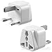 Universal Plug, Fosmon US to UK Grounded Power Coverter, Wall Outlet Type A to Type C Adapter for International Travel