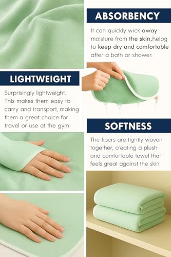 Image of Cortina Jacquard Design MicrofiberTowels for Bath Large Size-Super Soft Coral Fleece Bathing Towel with Hook Quick Dry Super Absorbent-Bath Towel for Men and Women-70x140 cm [ Light Blue ]